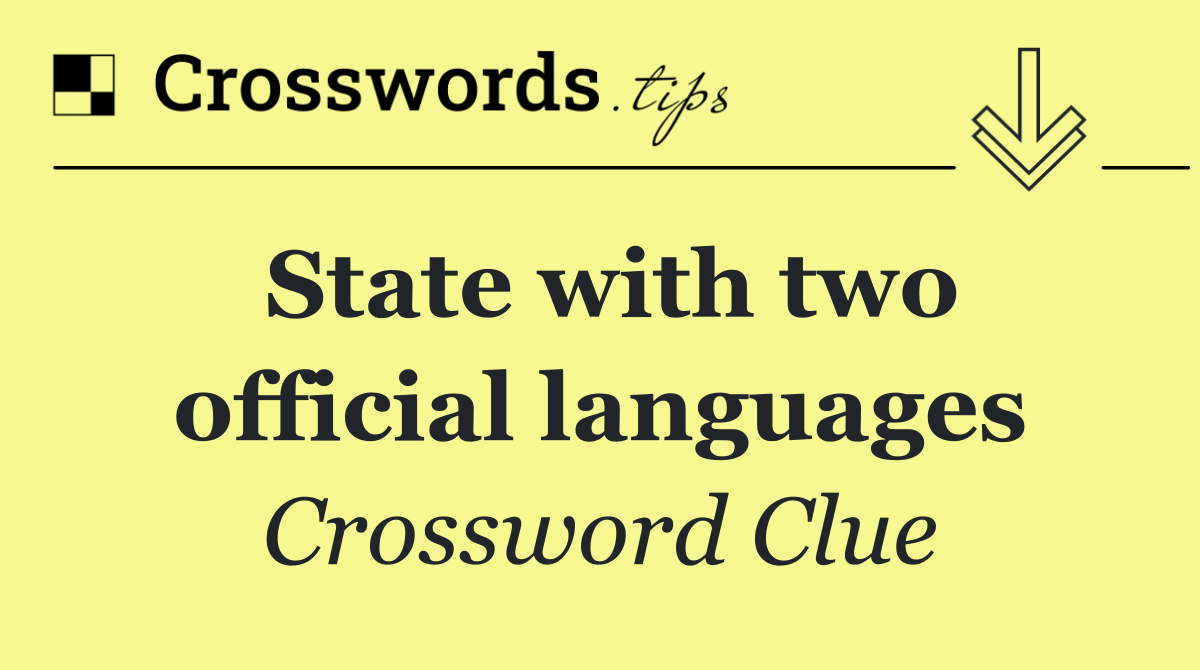State with two official languages
