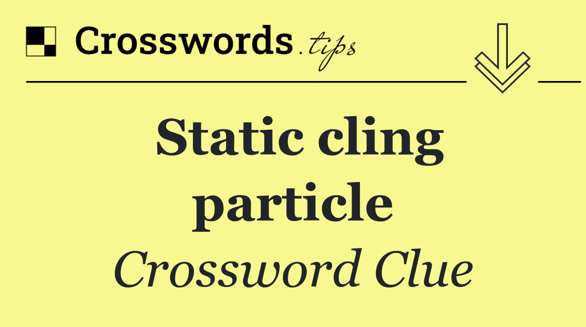 Static cling particle