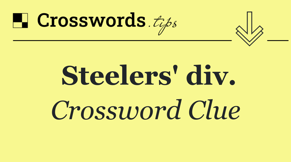 Steelers' div.