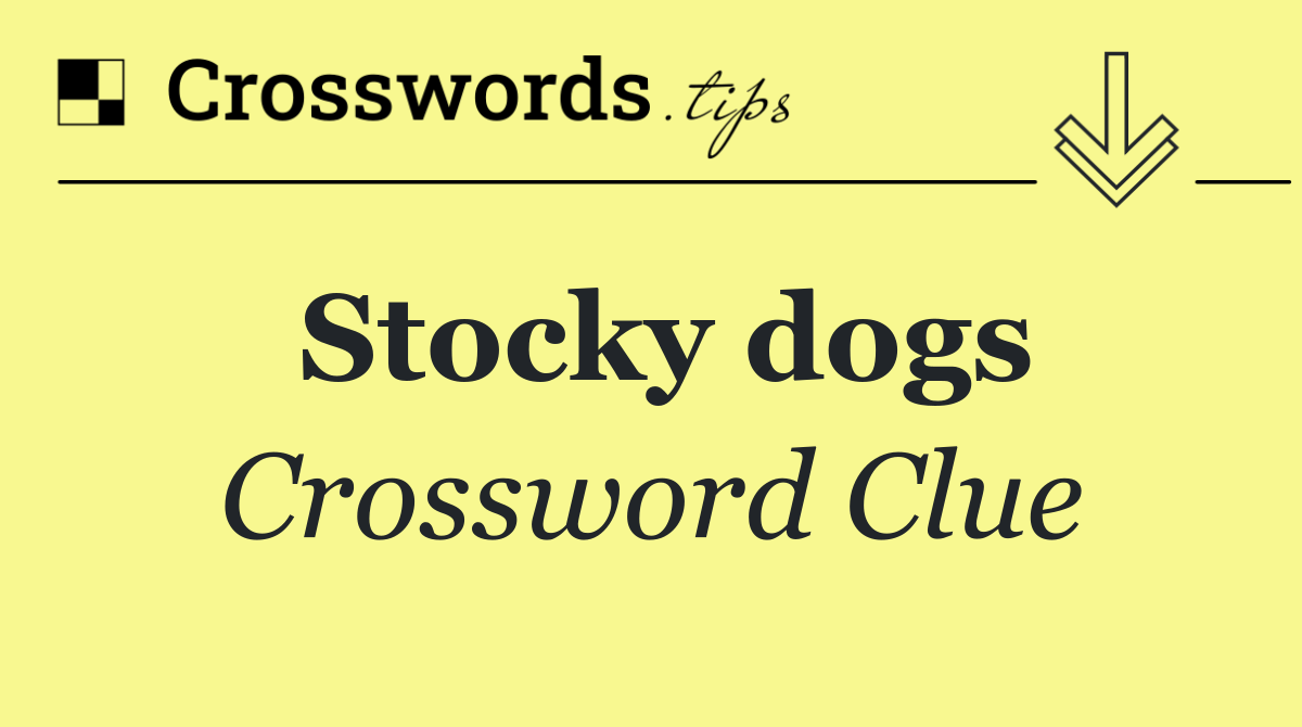 Stocky dogs
