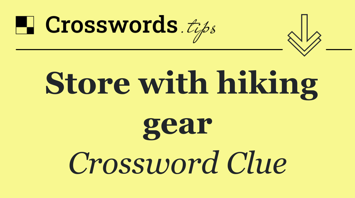 Store with hiking gear
