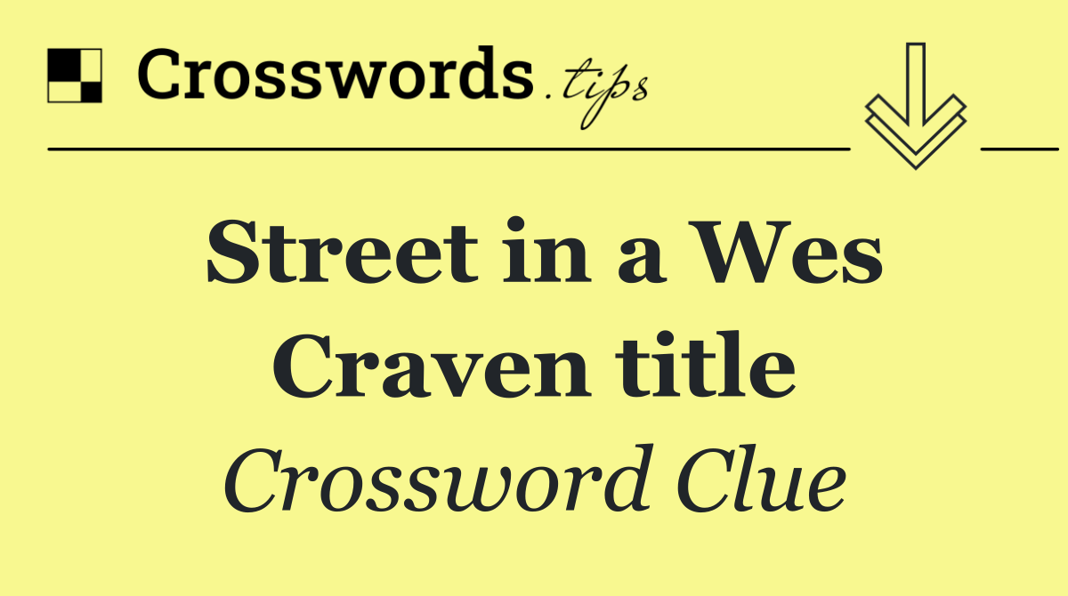 Street in a Wes Craven title