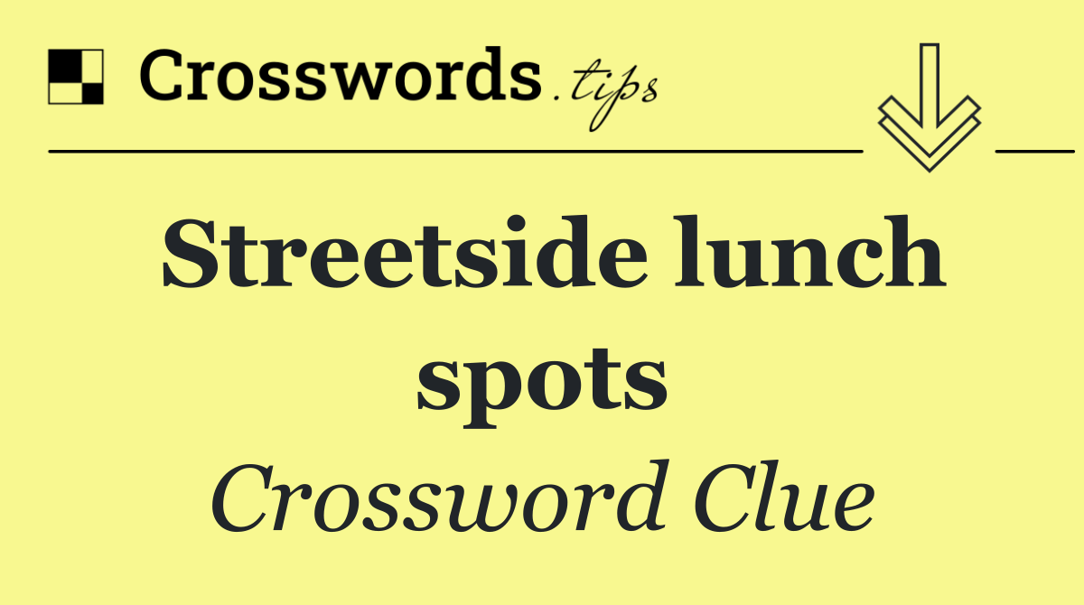 Streetside lunch spots