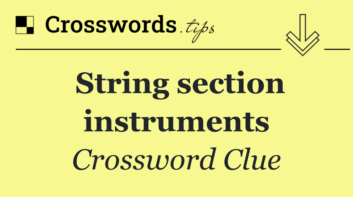 String section instruments