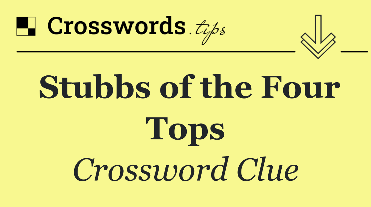 Stubbs of the Four Tops