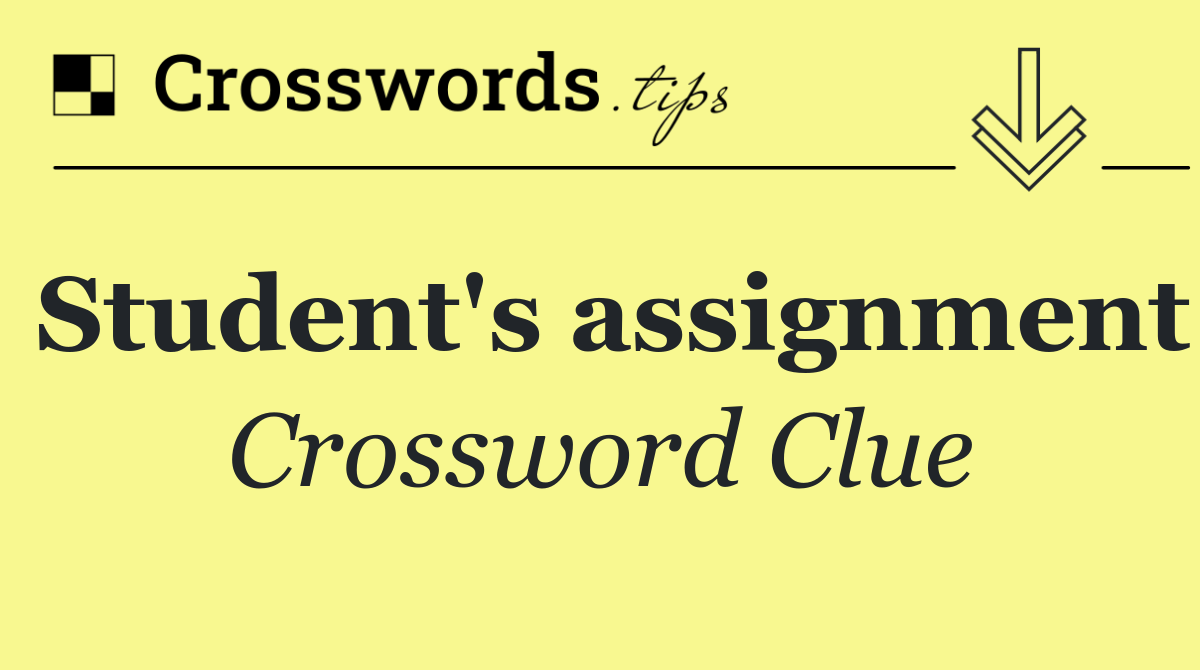 Student's assignment