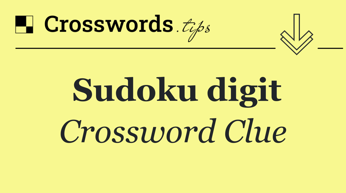 Sudoku digit