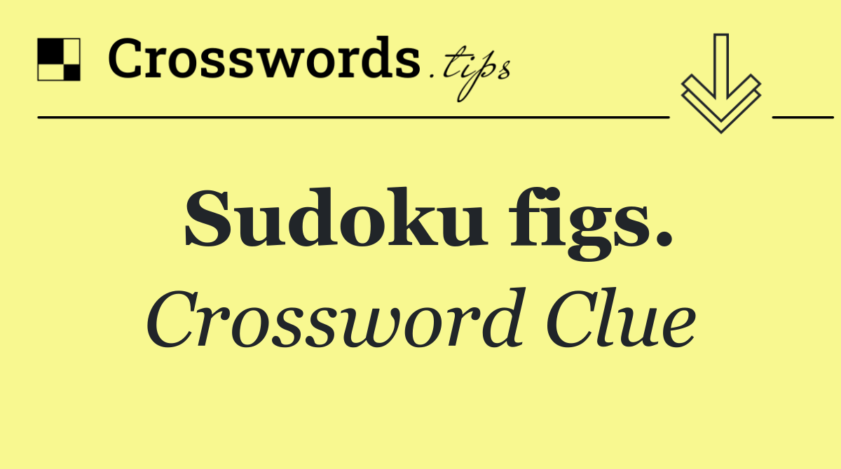 Sudoku figs.