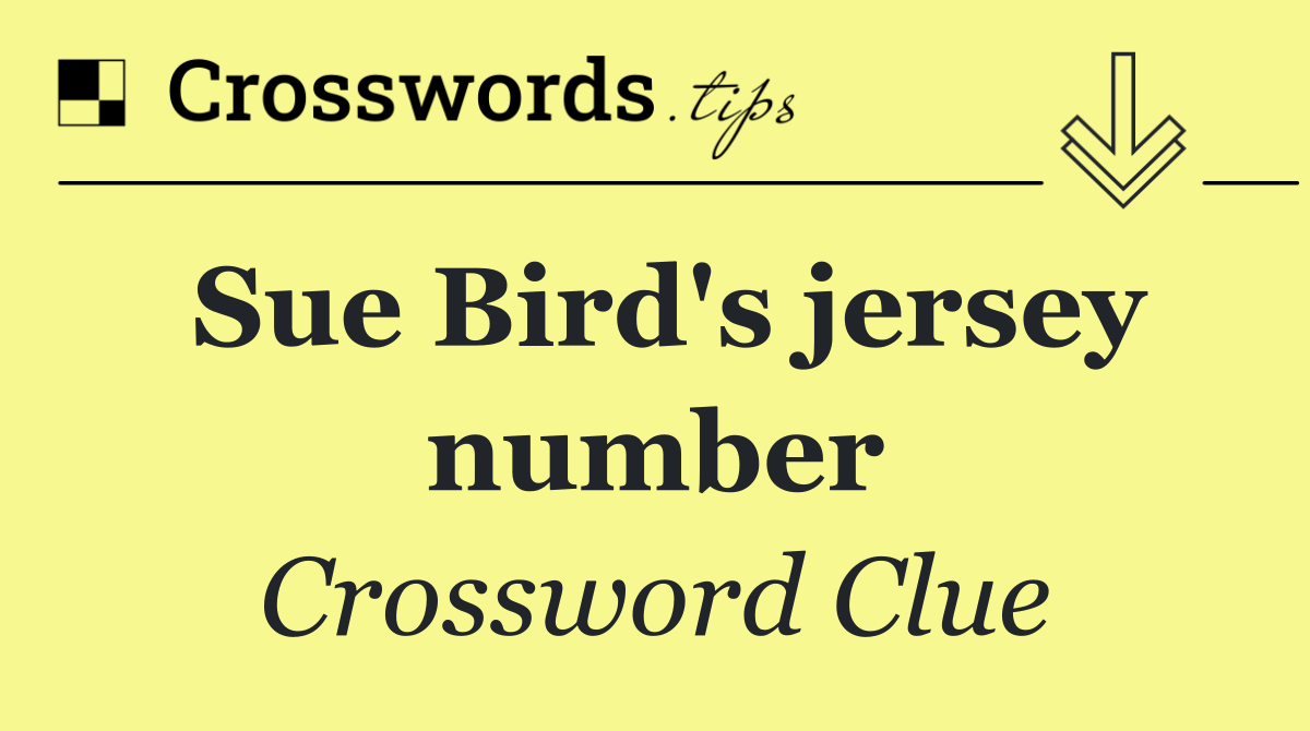 Sue Bird's jersey number