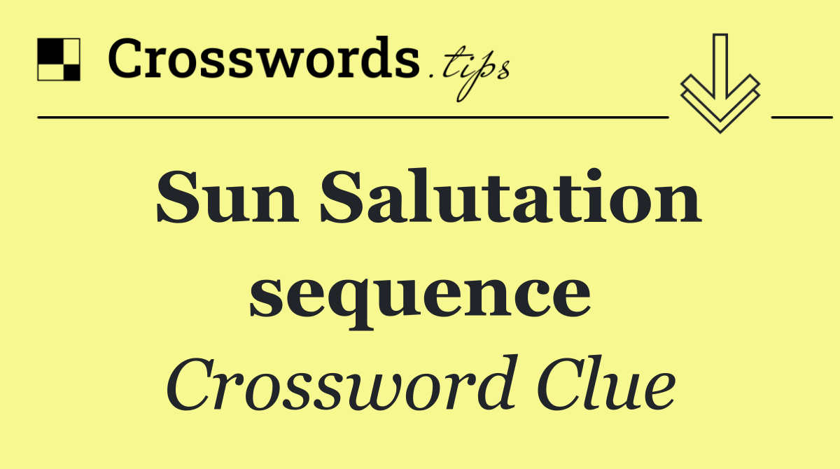 Sun Salutation sequence
