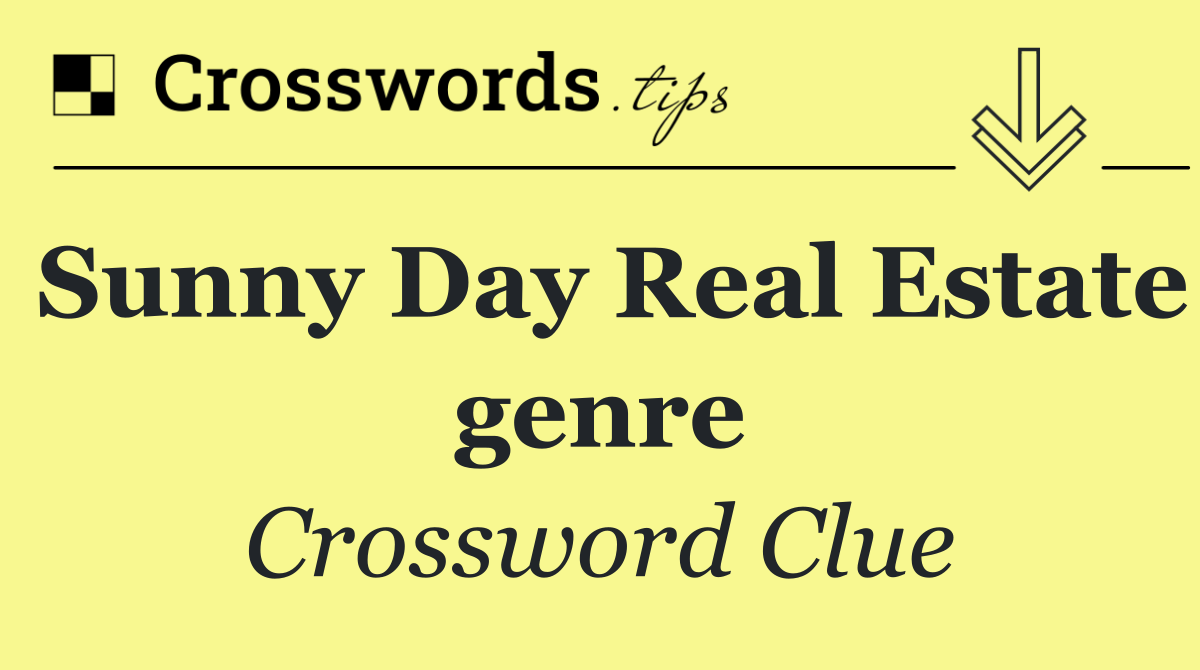 Sunny Day Real Estate genre