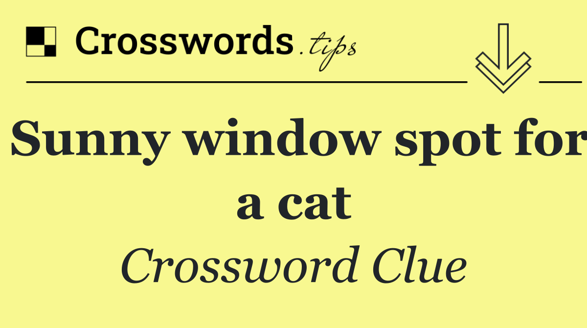 Sunny window spot for a cat