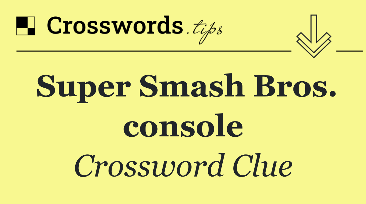 Super Smash Bros. console