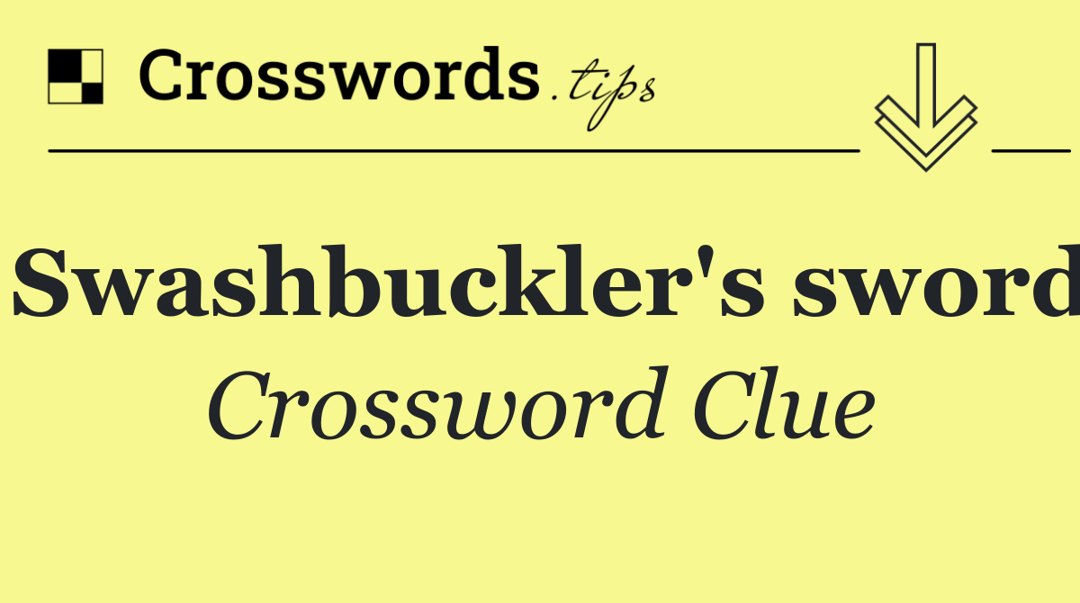 Swashbuckler's sword