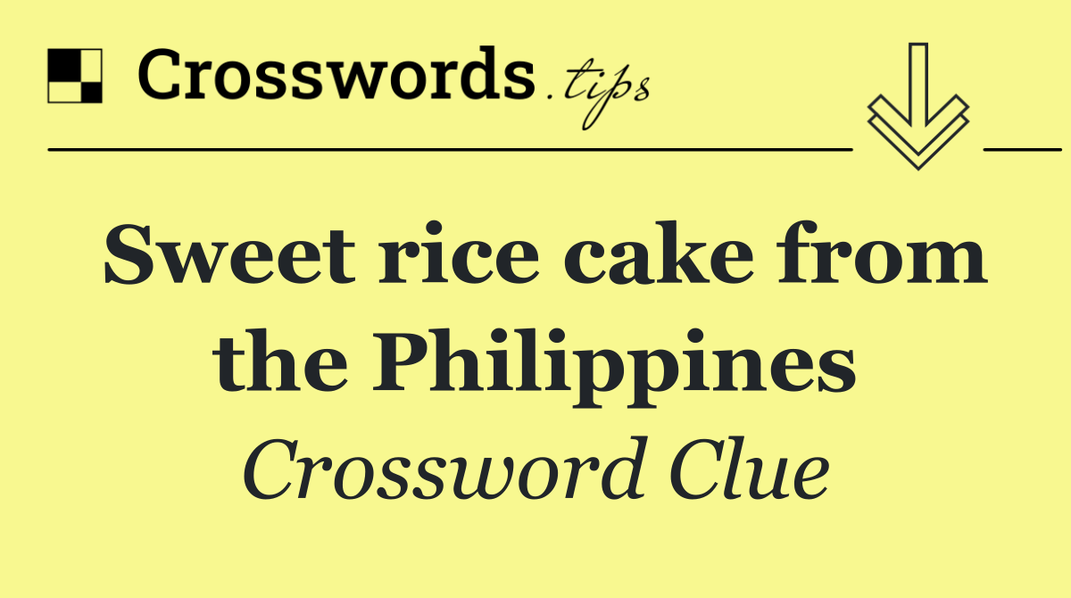 Sweet rice cake from the Philippines