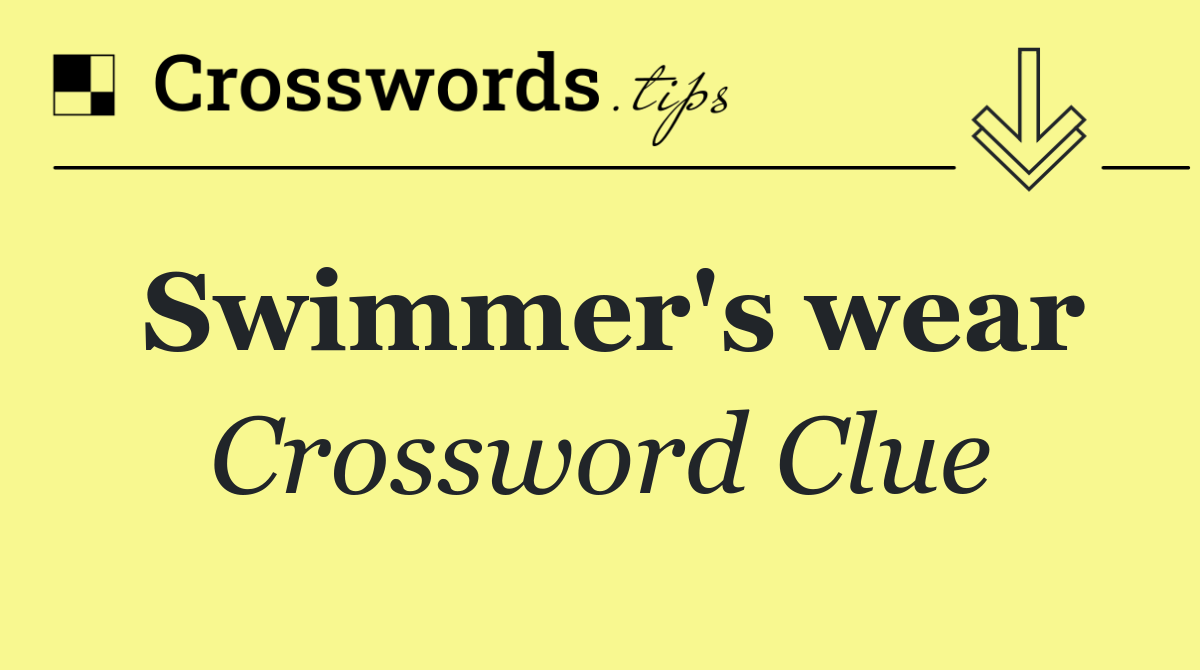 Swimmer's wear