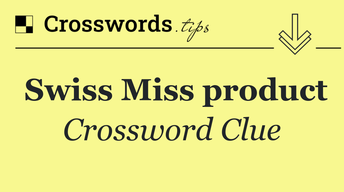 Swiss Miss product