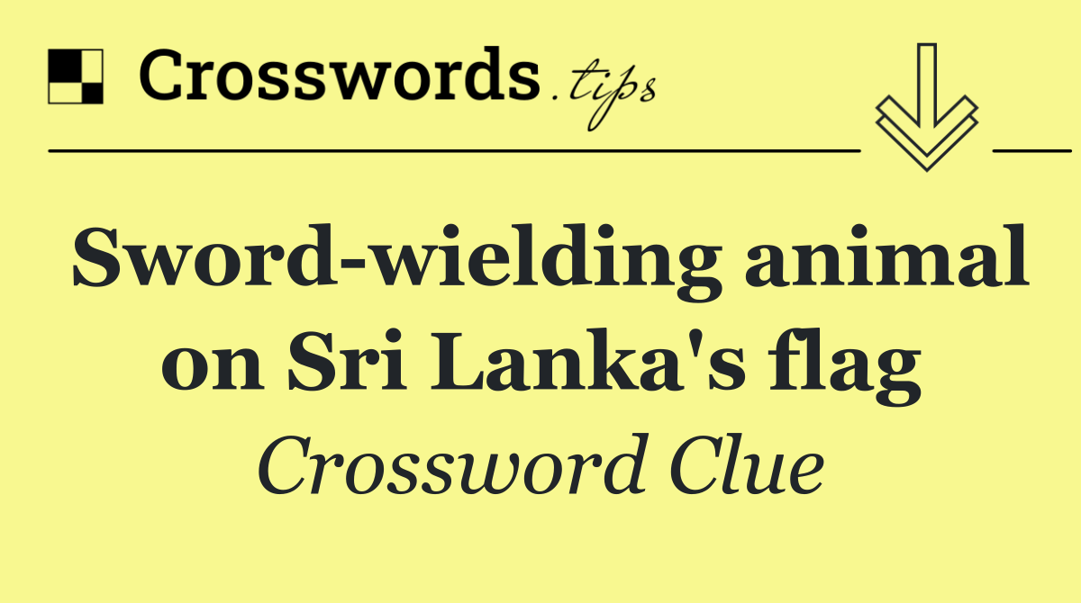 Sword wielding animal on Sri Lanka's flag