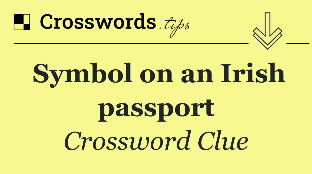 Symbol on an Irish passport