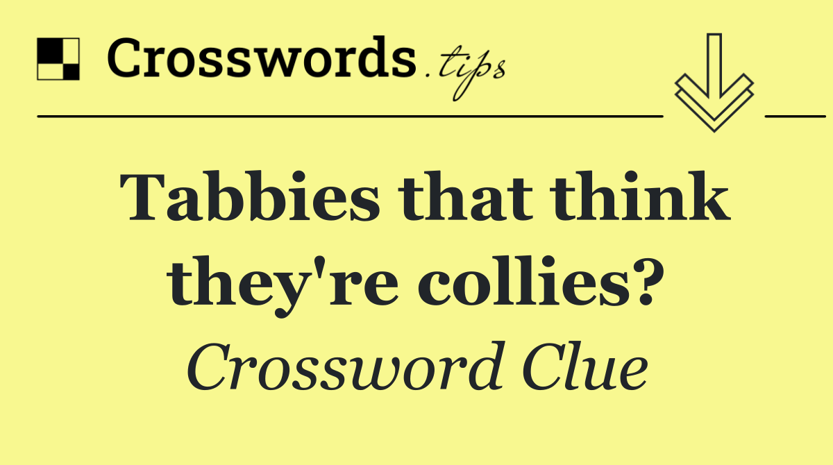 Tabbies that think they're collies?