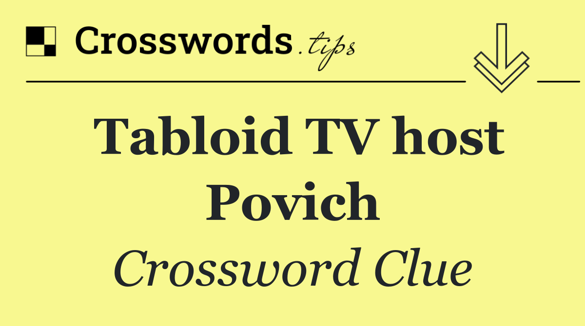Tabloid TV host Povich
