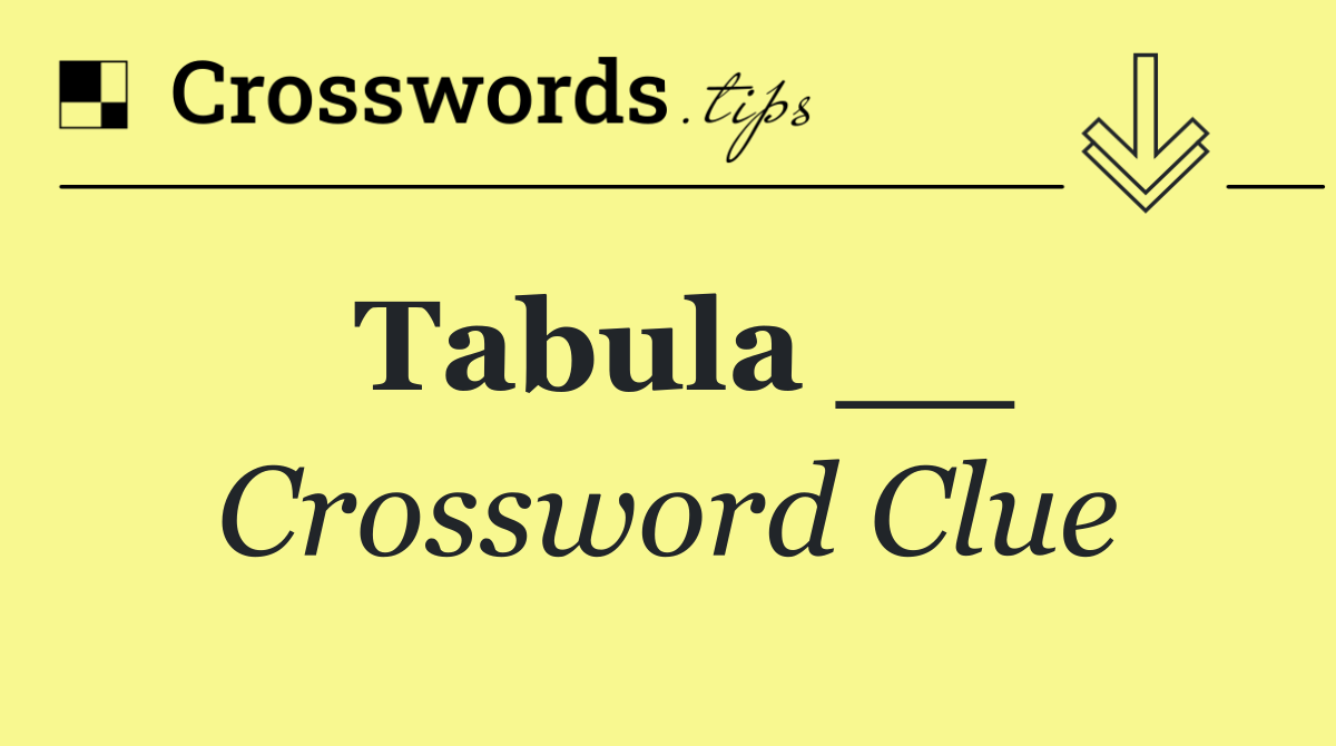 Tabula __