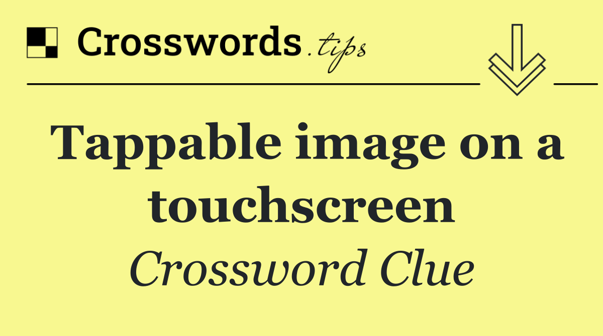 Tappable image on a touchscreen