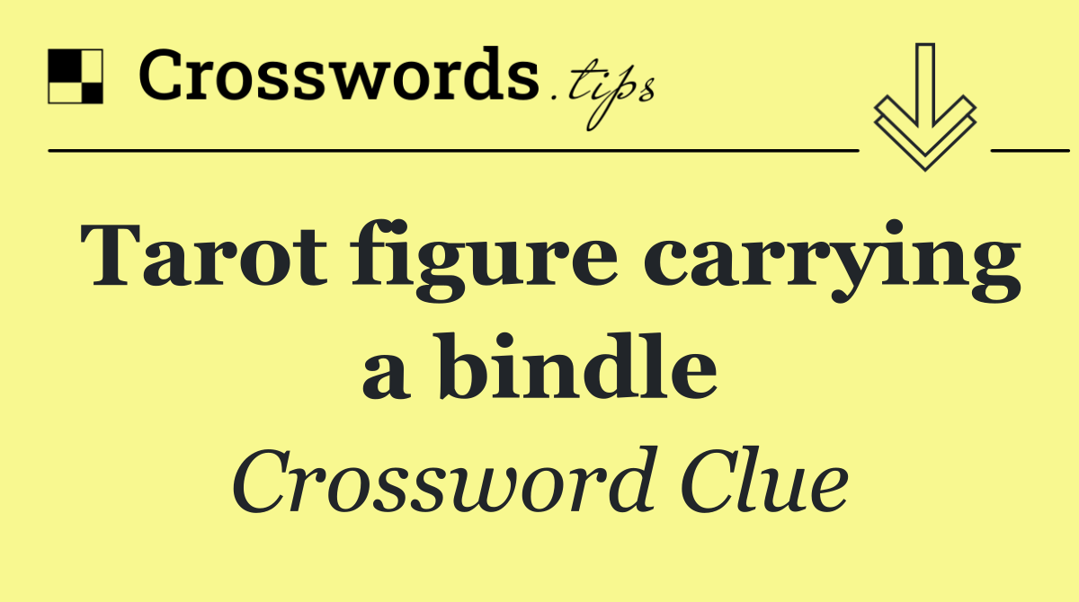 Tarot figure carrying a bindle