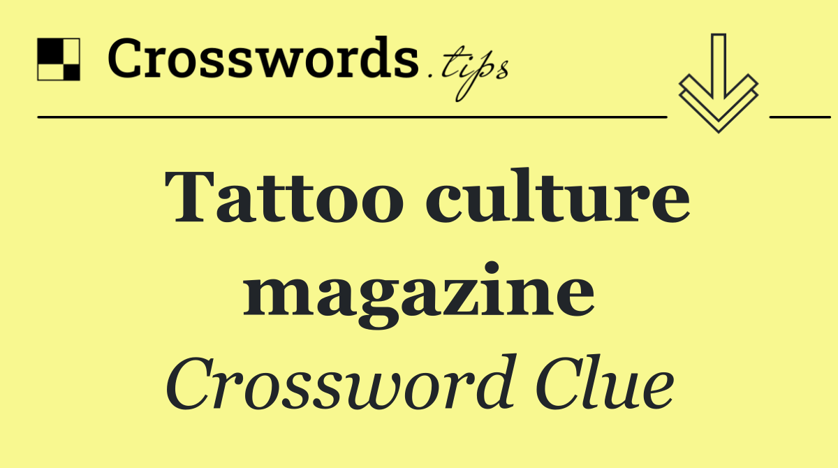 Tattoo culture magazine