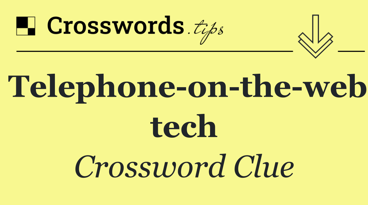 Telephone on the web tech