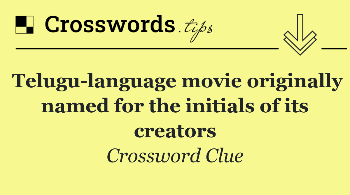 Telugu language movie originally named for the initials of its creators