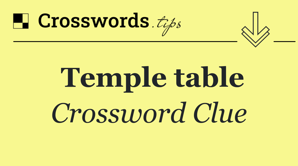 Temple table