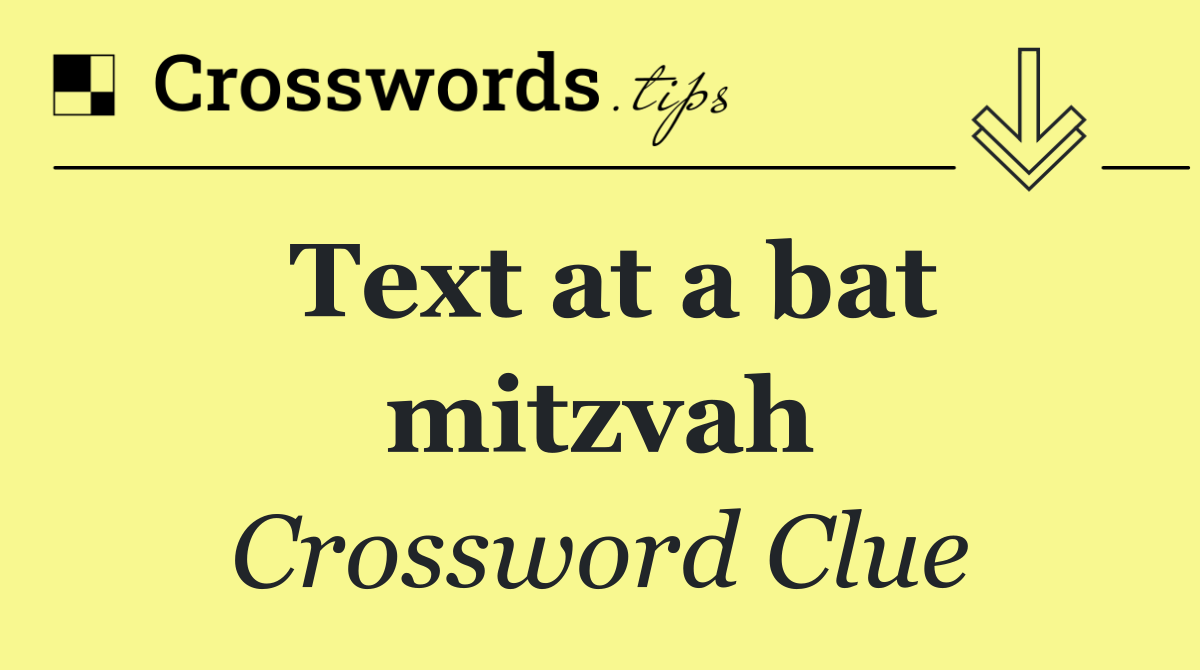 Text at a bat mitzvah