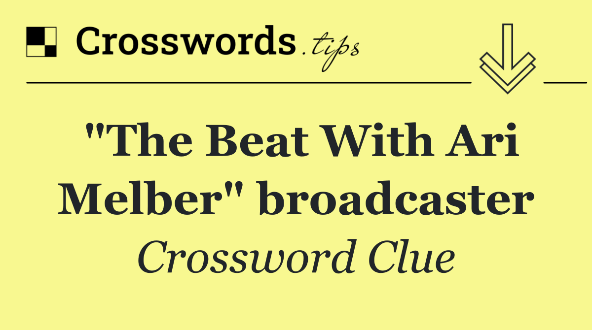 "The Beat With Ari Melber" broadcaster