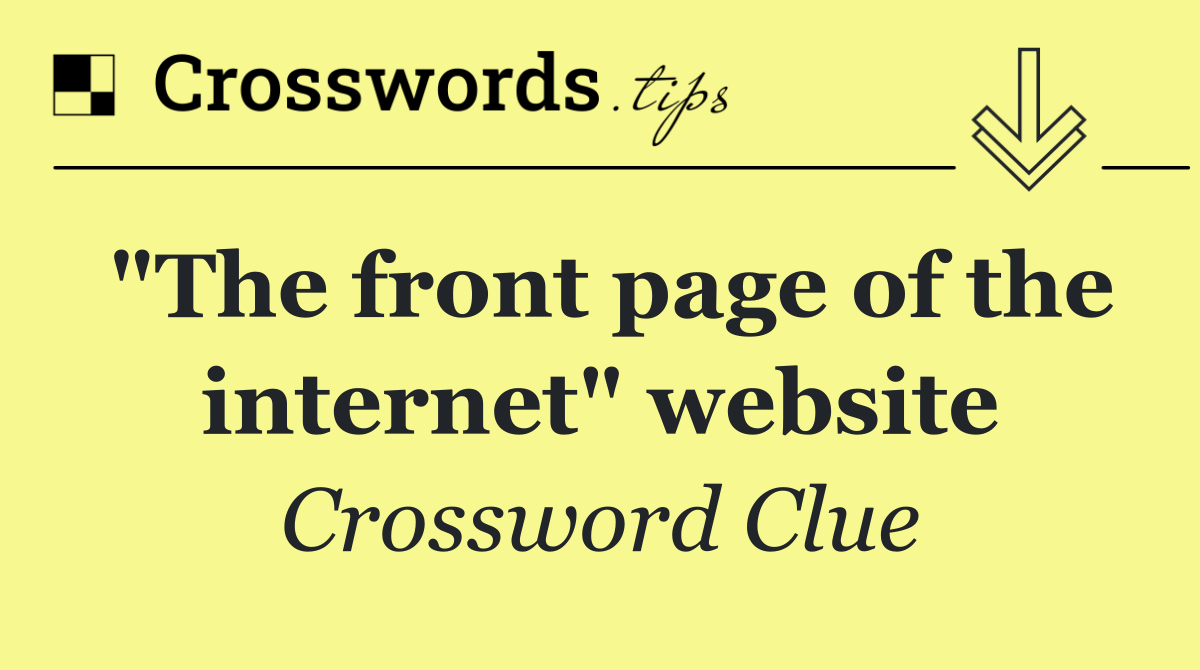 "The front page of the internet" website