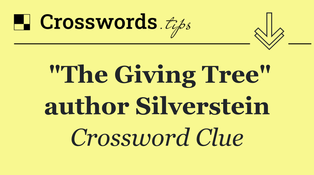 "The Giving Tree" author Silverstein