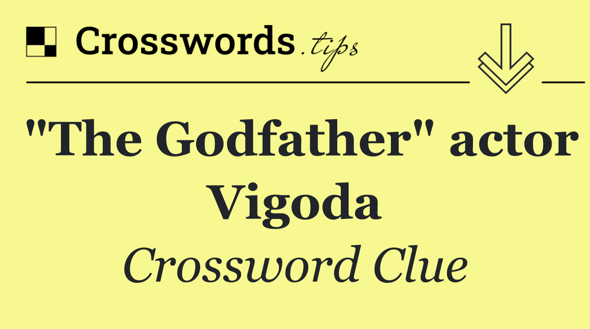 "The Godfather" actor Vigoda