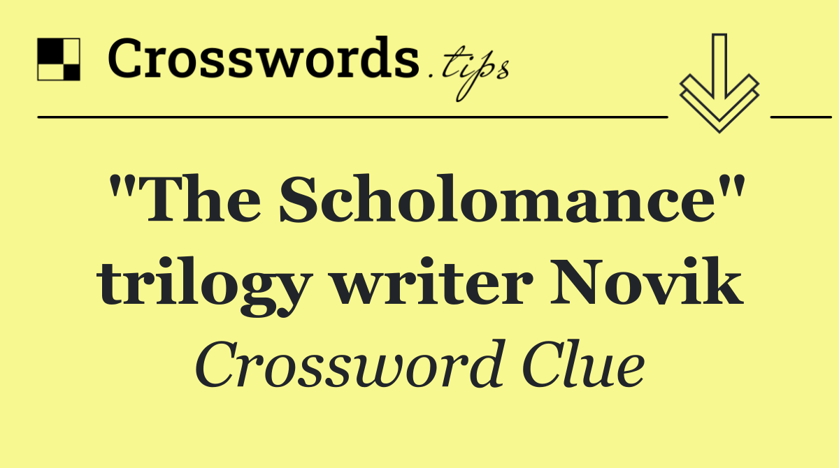 "The Scholomance" trilogy writer Novik