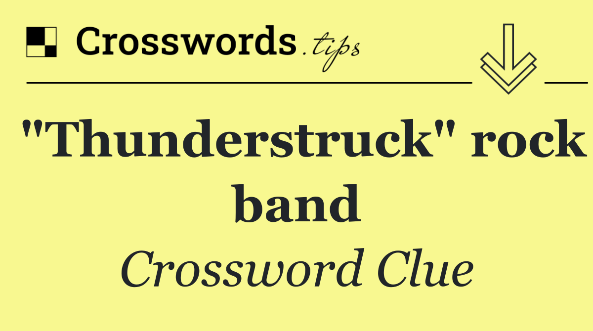 "Thunderstruck" rock band