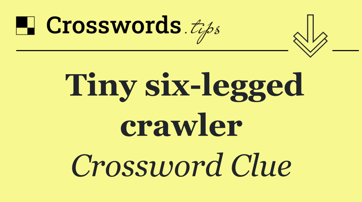 Tiny six legged crawler