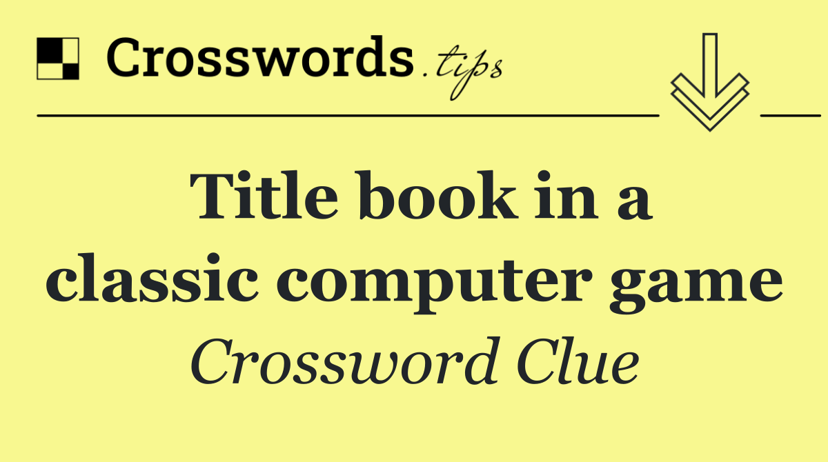 Title book in a classic computer game