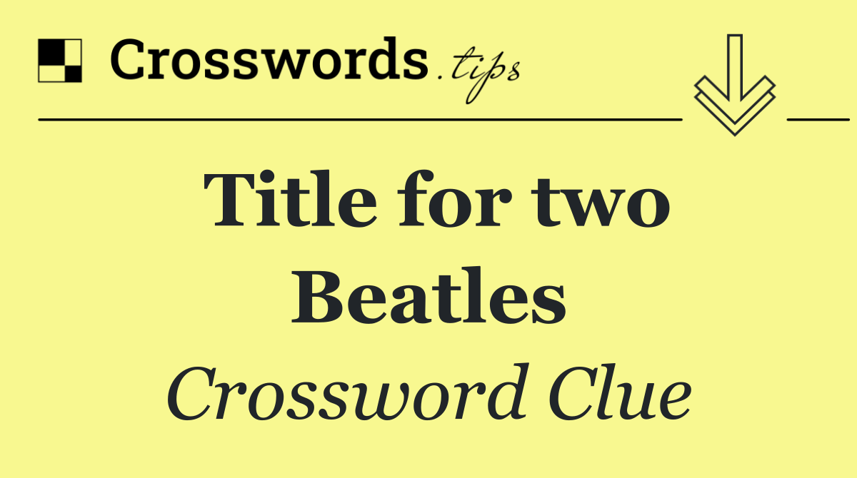 Title for two Beatles