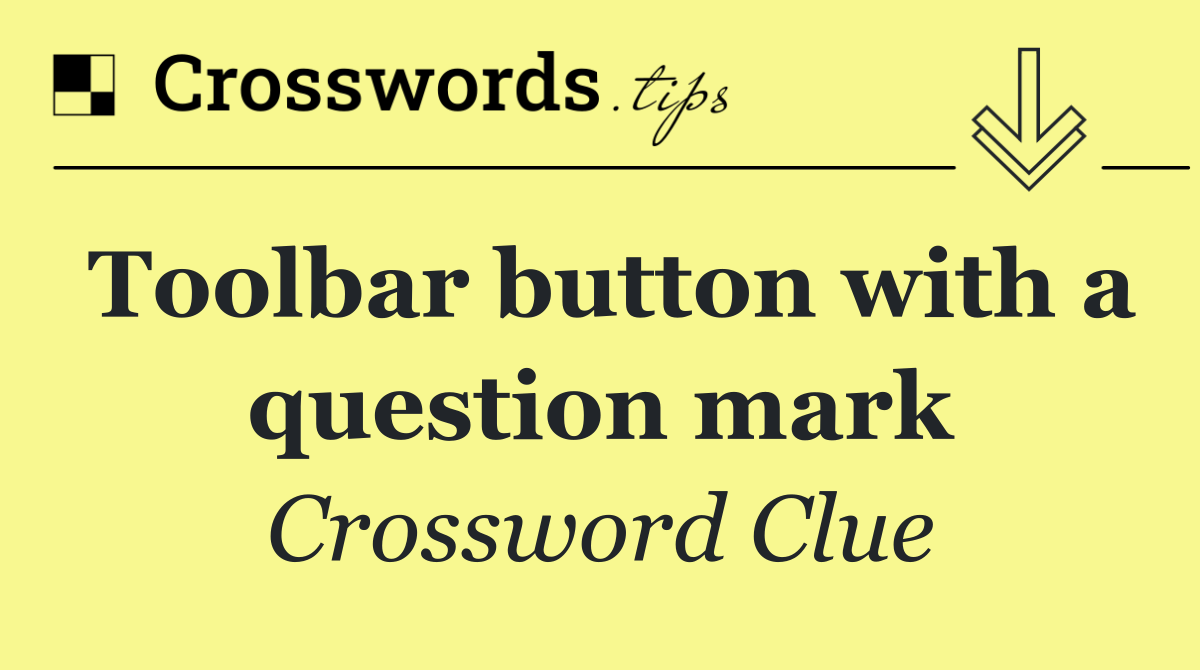 Toolbar button with a question mark