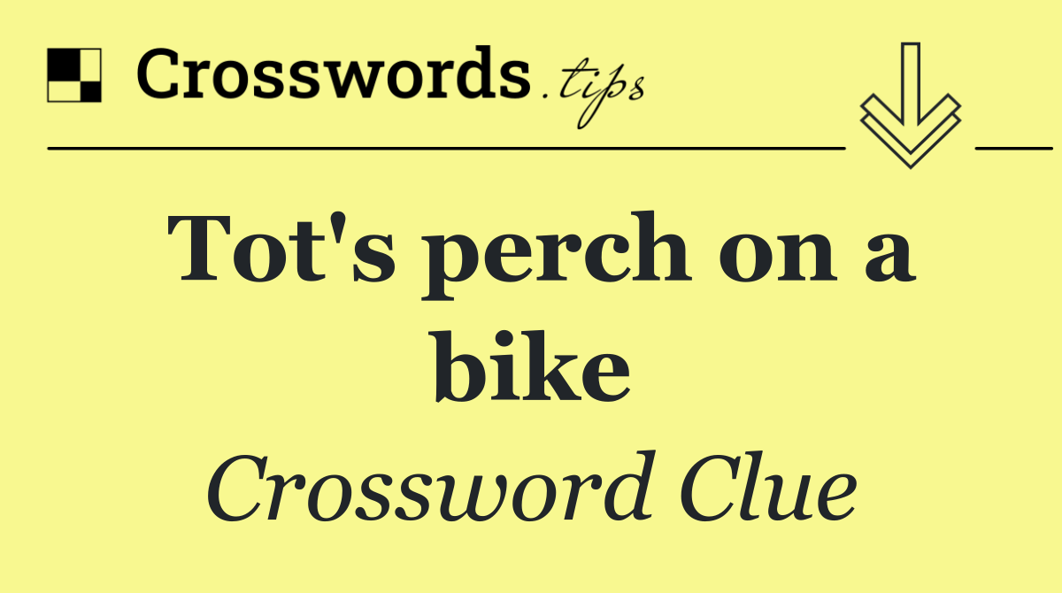 Tot's perch on a bike