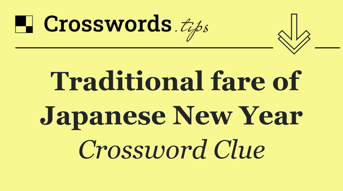 Traditional fare of Japanese New Year