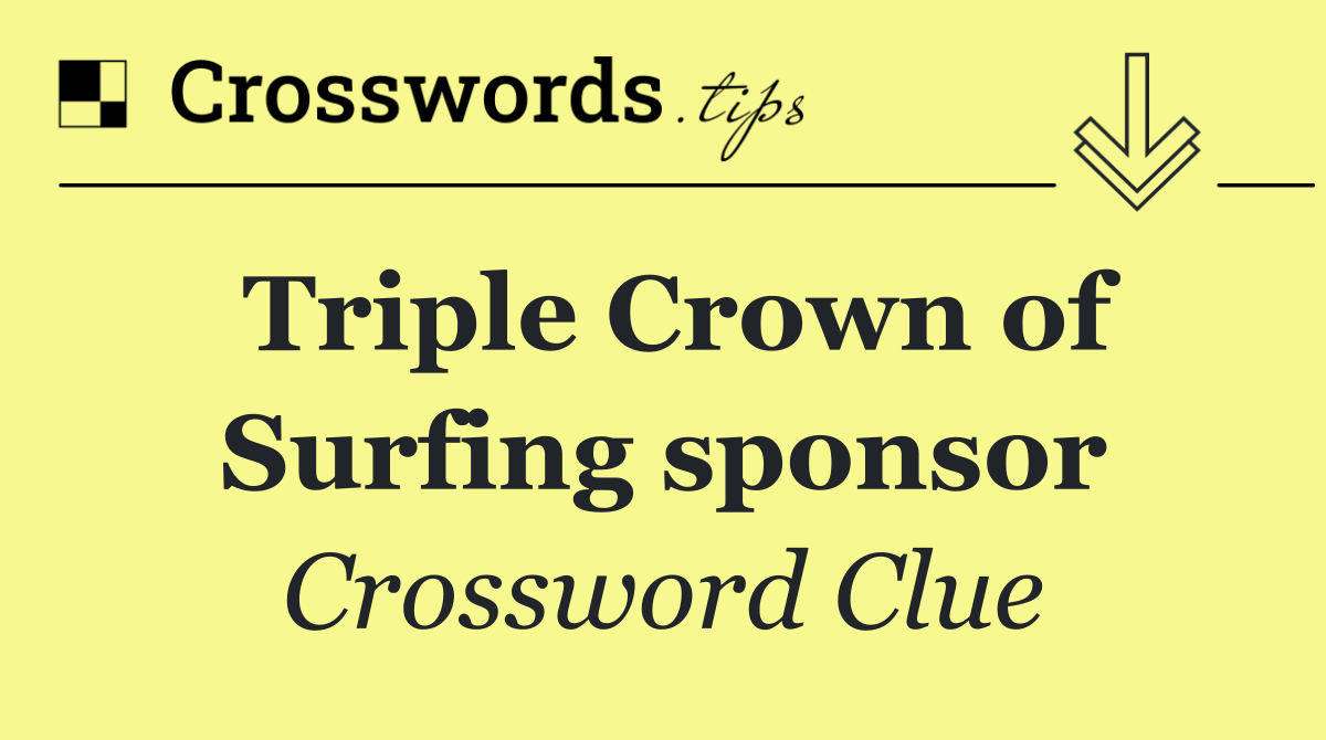 Triple Crown of Surfing sponsor