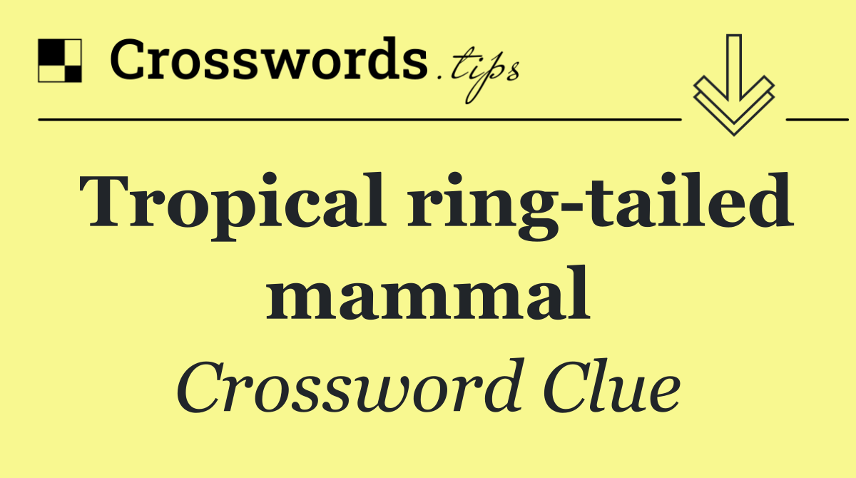 Tropical ring tailed mammal