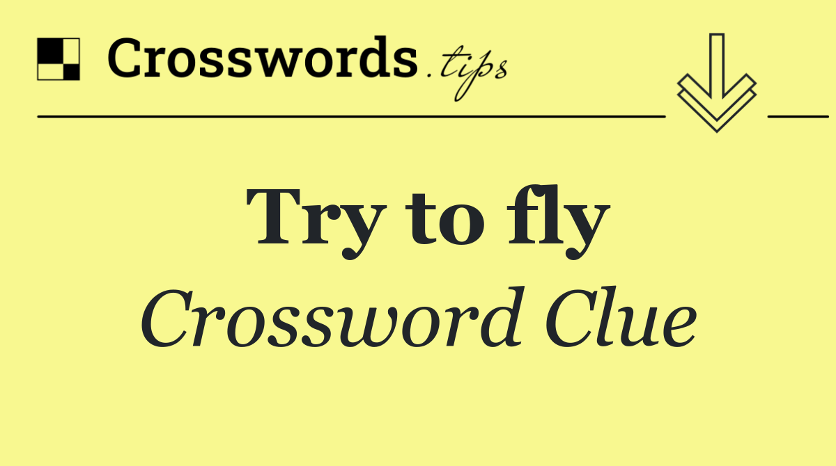 Try to fly
