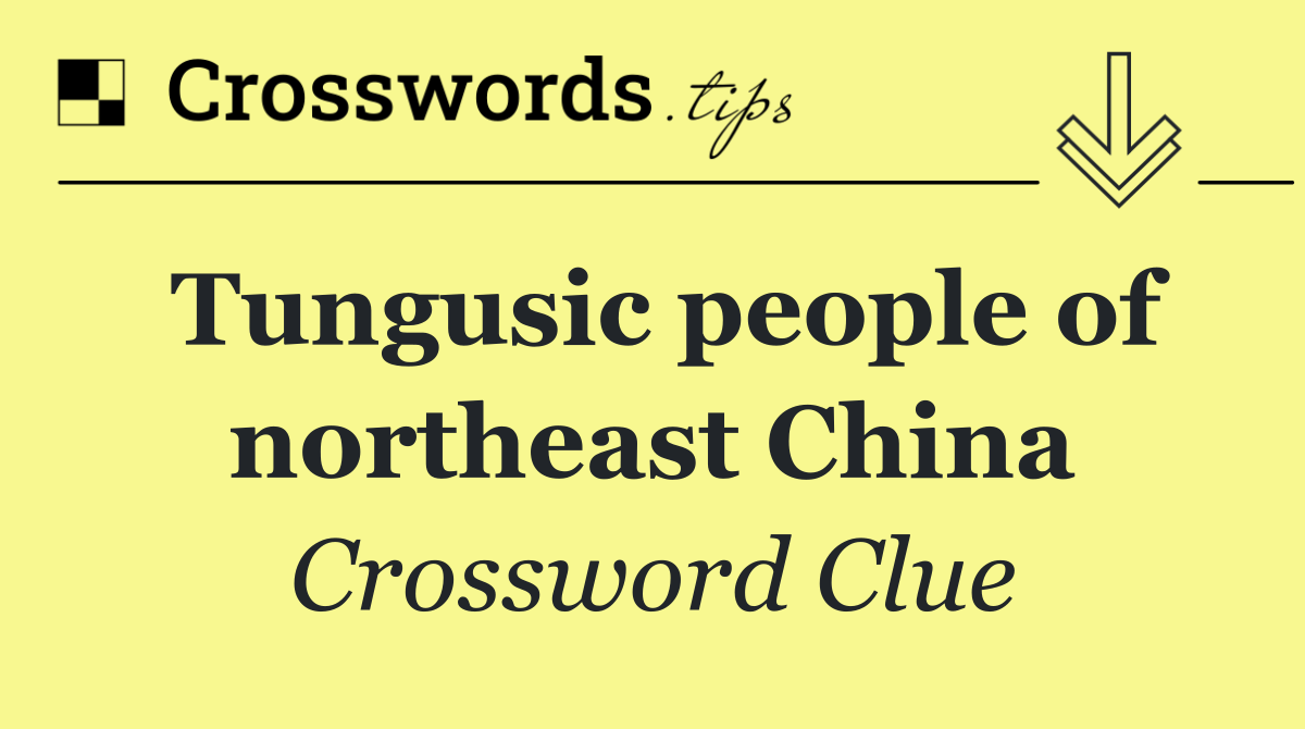 Tungusic people of northeast China