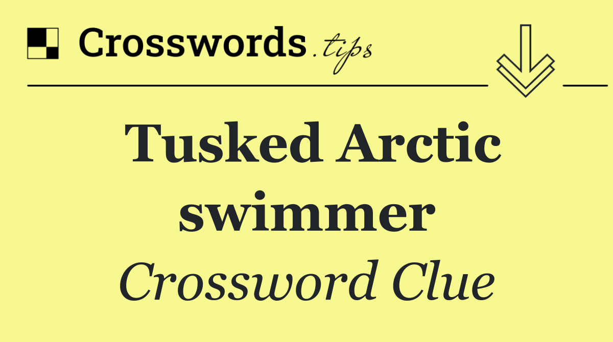 Tusked Arctic swimmer